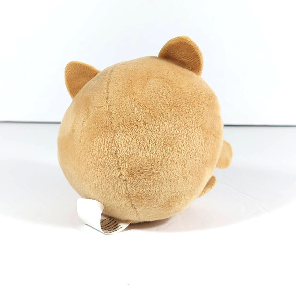 Rilakkuma Duck Outfit Round Yellow Brown Plush w/ Shiba Inu Bow Tie Plush SET - Picture 9 of 10